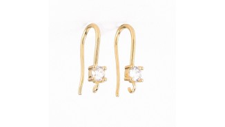 copy of Crochet d'oreille en laiton ouvragé plaqué or 18k