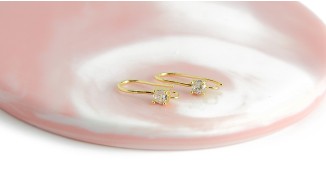 crochet d'oreille 18k