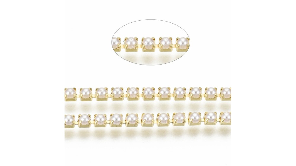 CHAINE DE STRASS NACRE
