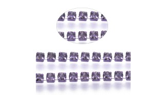 chaine de strass violette