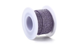 chaine de strass mauve