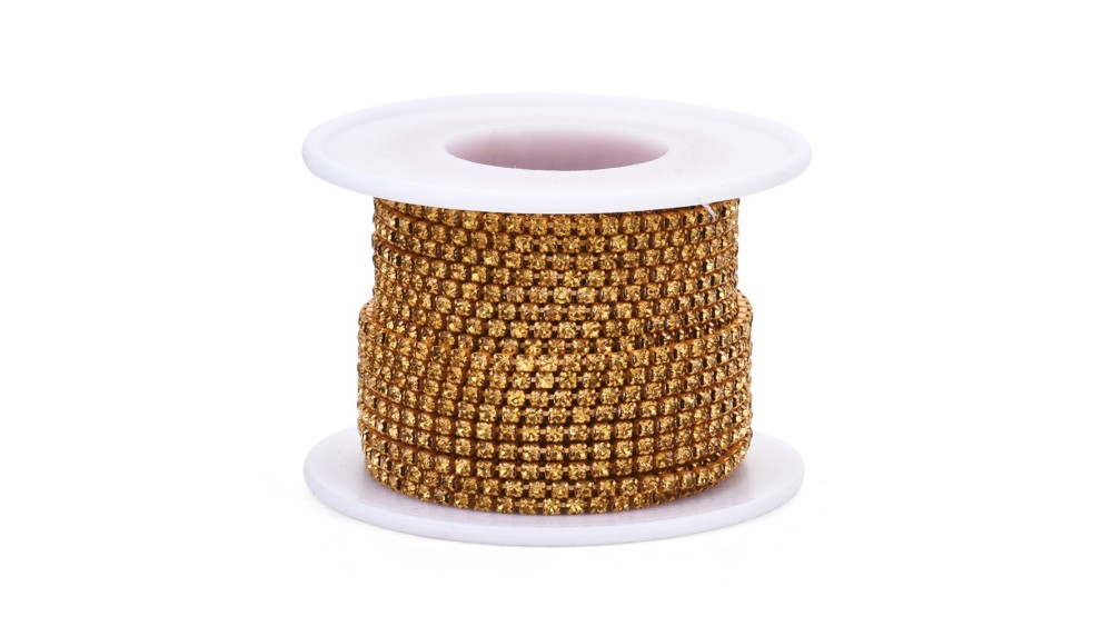 copy of Chaîne de strass laiton or perle de nacre ABS