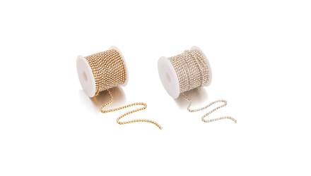 copy of Chaîne de strass laiton or perle de nacre ABS