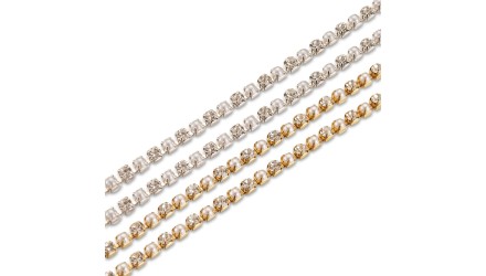 copy of Chaîne de strass laiton or perle de nacre ABS