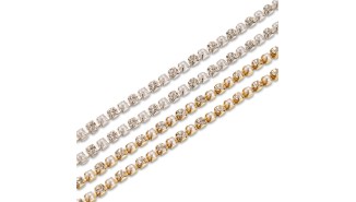 copy of Chaîne de strass laiton or perle de nacre ABS