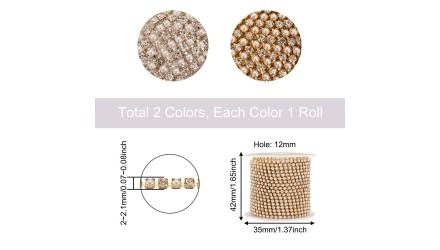copy of Chaîne de strass laiton or perle de nacre ABS