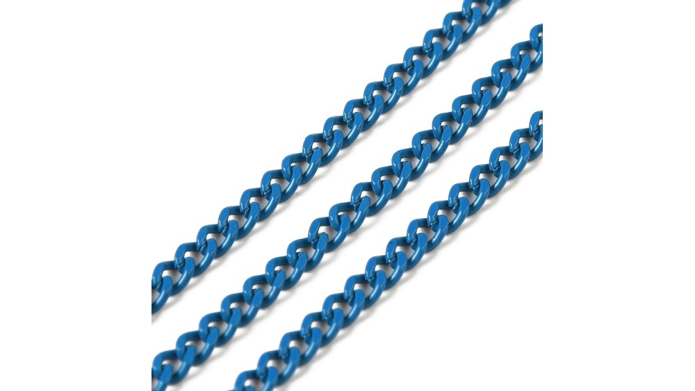 copy of Chaîne acier inoxydable maille gourmette 3x2mm vert sapin
