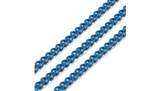 copy of Chaîne acier inoxydable maille gourmette 3x2mm vert sapin