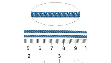copy of Chaîne acier inoxydable maille gourmette 3x2mm vert sapin