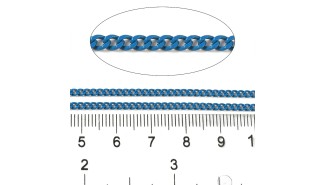 copy of Chaîne acier inoxydable maille gourmette 3x2mm vert sapin