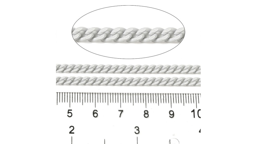 copy of Chaîne acier inoxydable maille gourmette 3x2mm vert sapin