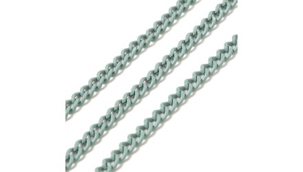 copy of Chaîne acier inoxydable maille gourmette 3x2mm vert sapin