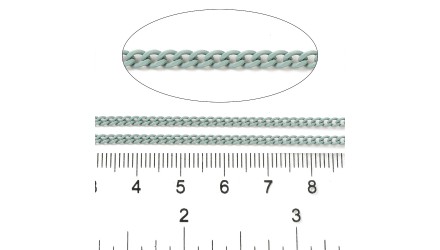 copy of Chaîne acier inoxydable maille gourmette 3x2mm vert sapin