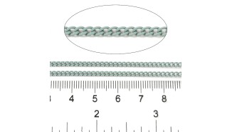 copy of Chaîne acier inoxydable maille gourmette 3x2mm vert sapin