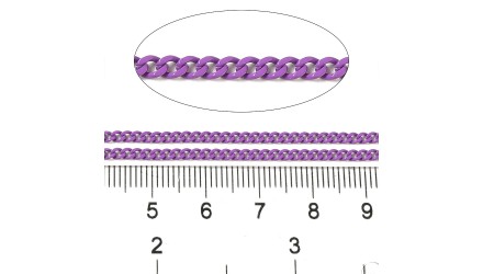 copy of Chaîne acier inoxydable maille gourmette 3x2mm vert sapin