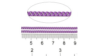 copy of Chaîne acier inoxydable maille gourmette 3x2mm vert sapin