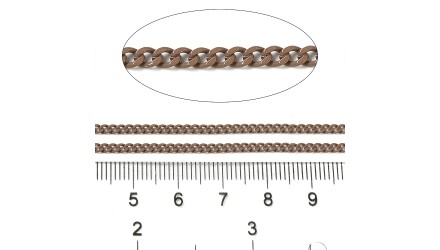 copy of Chaîne acier inoxydable maille gourmette 3x2mm vert sapin
