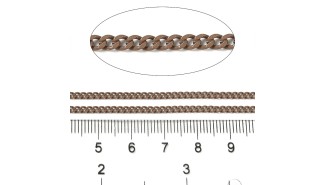 copy of Chaîne acier inoxydable maille gourmette 3x2mm vert sapin