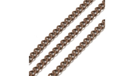 copy of Chaîne acier inoxydable maille gourmette 3x2mm vert sapin
