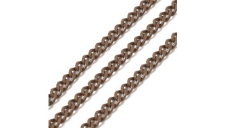 copy of Chaîne acier inoxydable maille gourmette 3x2mm vert sapin