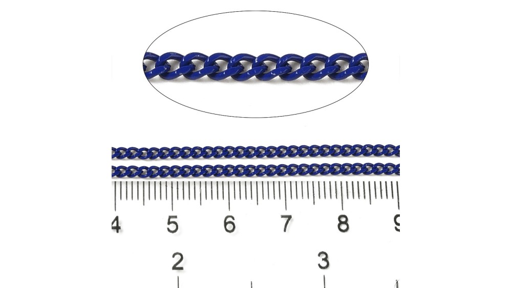 copy of Chaîne acier inoxydable maille gourmette 3x2mm vert sapin