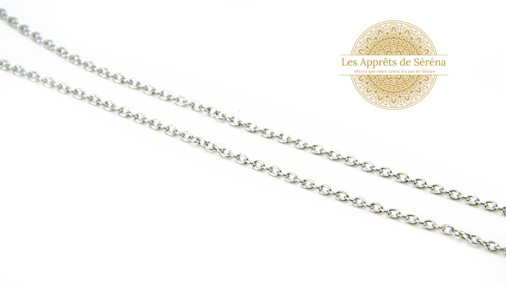 copy of Chaîne acier 304 maillon rectangle 7x4mm argent
