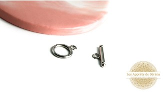 Fermoir Toggle 18mm en  acier inoxydable pour création de bijoux
