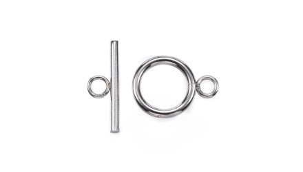 Fermoir Toggle 18mm en  acier inoxydable pour création de bijoux