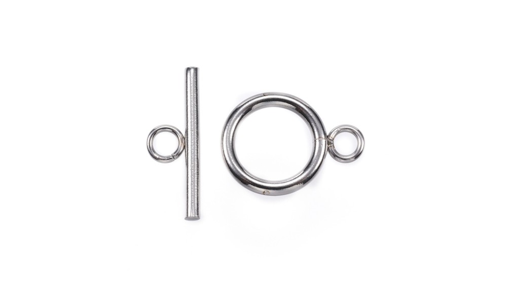 Fermoir Toggle 18mm en  acier inoxydable pour création de bijoux