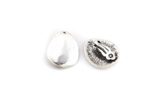 Paire de clips d'oreille goutte lisse en zamak