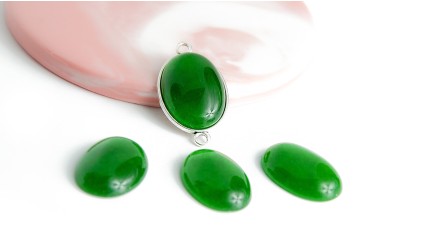 copy of Cabochon 25x18mm en jaspe paysage