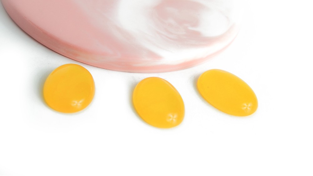cabochon agate jaune 25x18mm