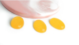 cabochon agate jaune 25x18mm