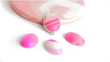copy of Cabochon 25x18mm en jaspe paysage