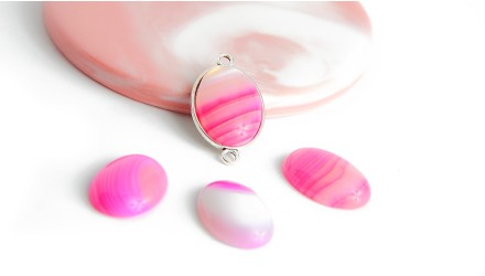 Cabochon 25x18mm en agate