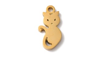 pendentif chat acier