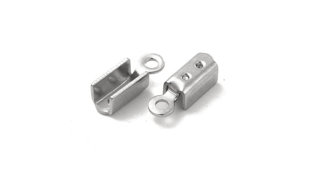 embout acier argent