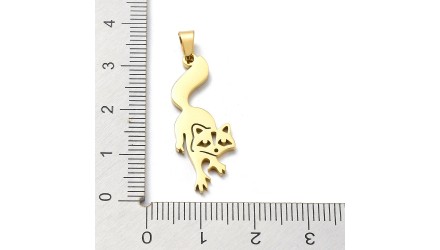 pendentif raton laveur acier