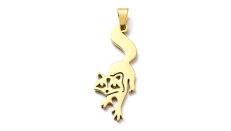 pendentif raton laveur or