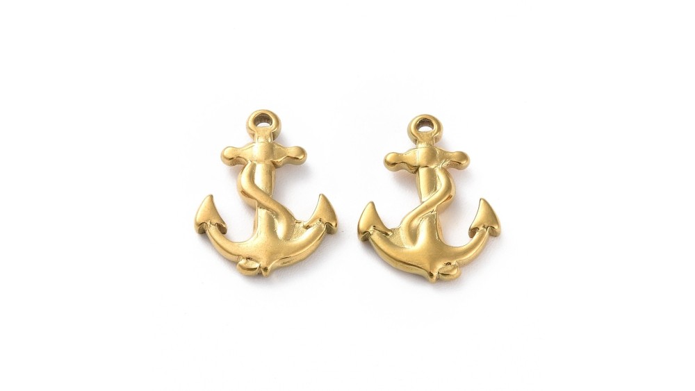 pendentif ancre or