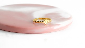 Bague support cabochon 4mm bague acier inoxydable 18k