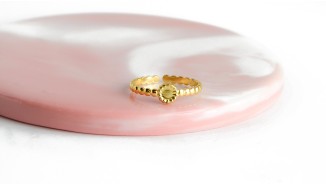 Bague support cabochon 4mm bague acier inoxydable 18k