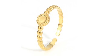Bague support cabochon 4mm bague acier inoxydable 18k