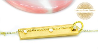 chaine perlée laiton