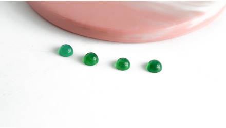 cabochon vert 4mm