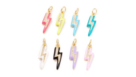 pendentif éclair multicolore
