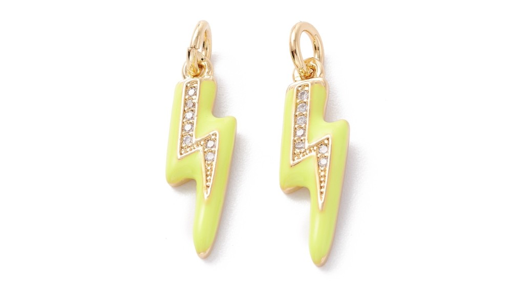 pendentif éclair strass