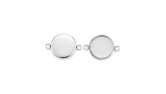 copy of Connecteur support cabochon 6mm acier inoxydable