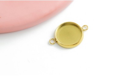 copy of Connecteur support cabochon 6mm acier inoxydable