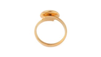 Bague support 10mm acier inoxydable plaqué or 18k